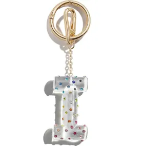 Confetti Initial Bag Charm - I