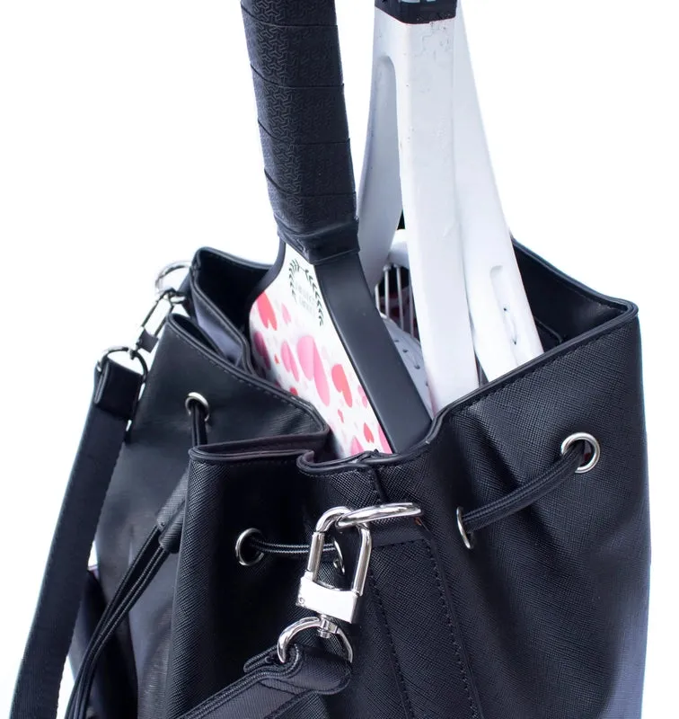 Court Couture Pickleball Bucket Bag - Black