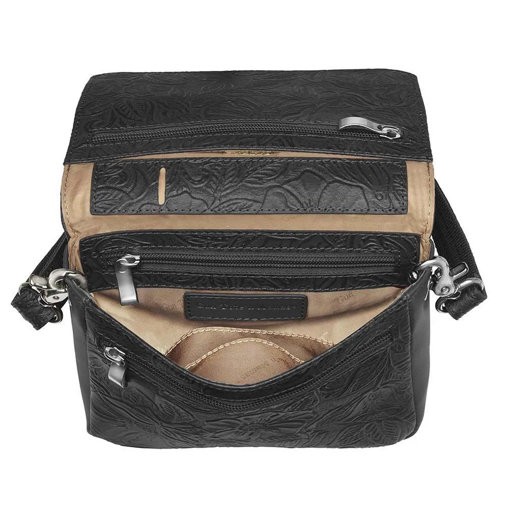 Crossbody Organizer Organizer, Debossed USA Cowhide