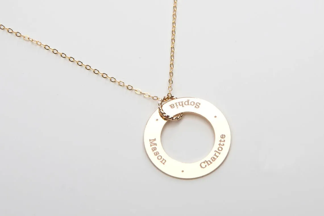 Custom Family Name Necklace - CG421N. Starts at