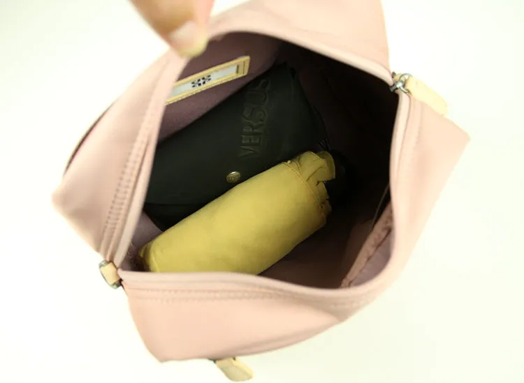 Cute Light Green NYLON Womens Toiletry Shoulder Bag Travel Toiletry Organizer Clutch for Women