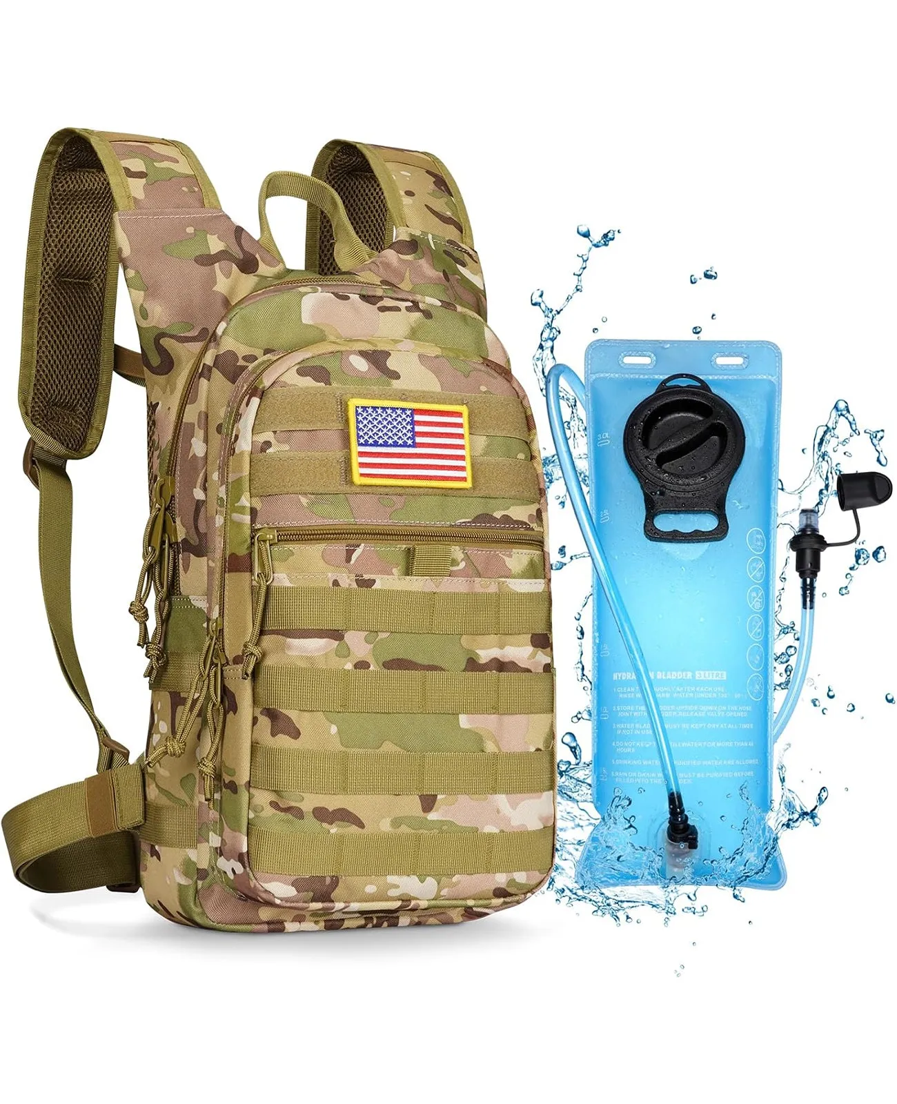 CVLIFE Tactical Hydration Backpack for Men Women