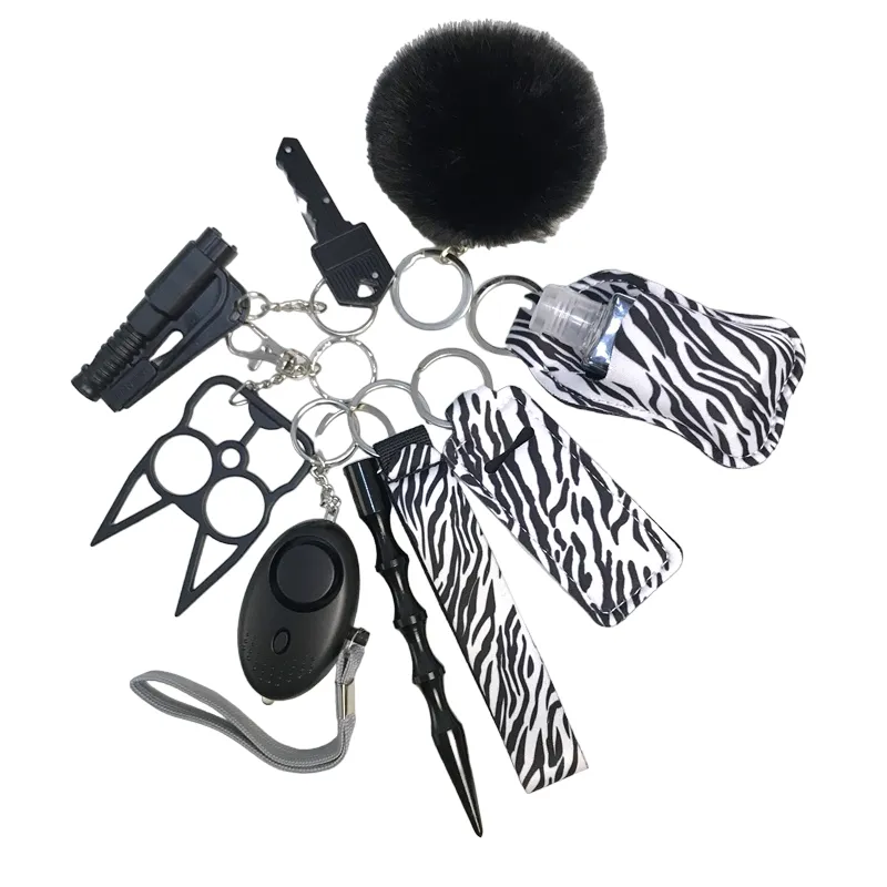 Defensive Weapons 10-Piece Self Defense Keychain Set