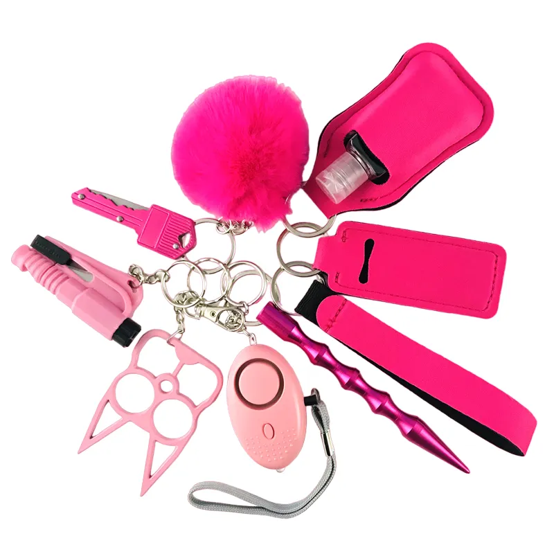 Defensive Weapons 10-Piece Self Defense Keychain Set