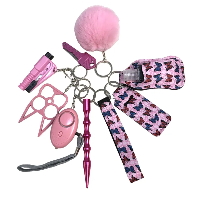 Defensive Weapons 10-Piece Self Defense Keychain Set