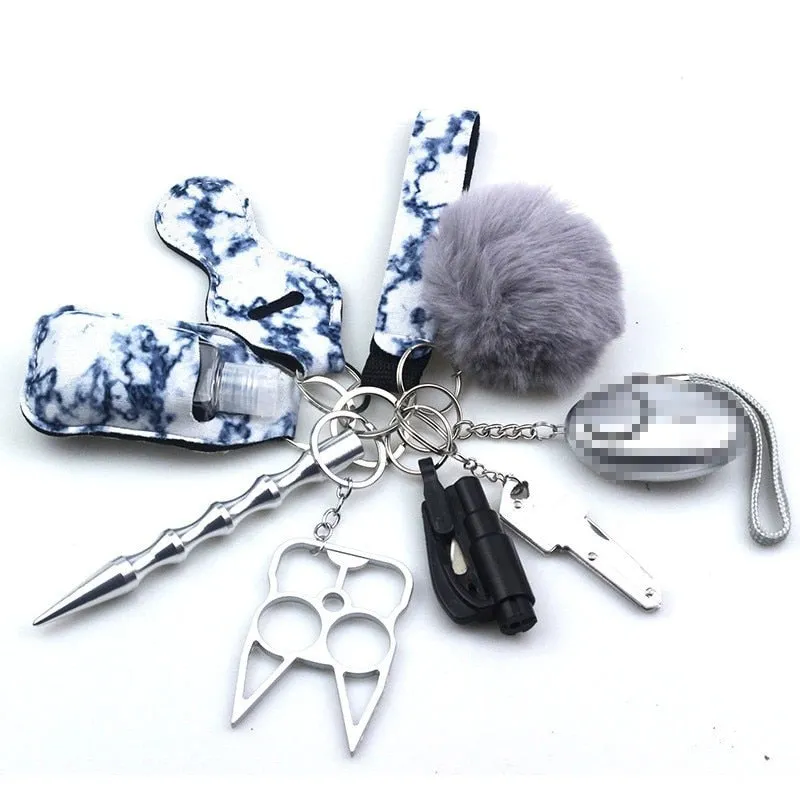 Defensive Weapons 10-Piece Self Defense Keychain Set