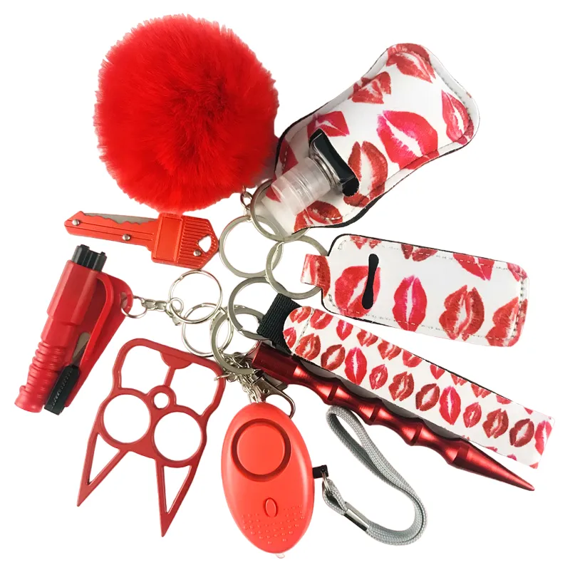 Defensive Weapons 10-Piece Self Defense Keychain Set