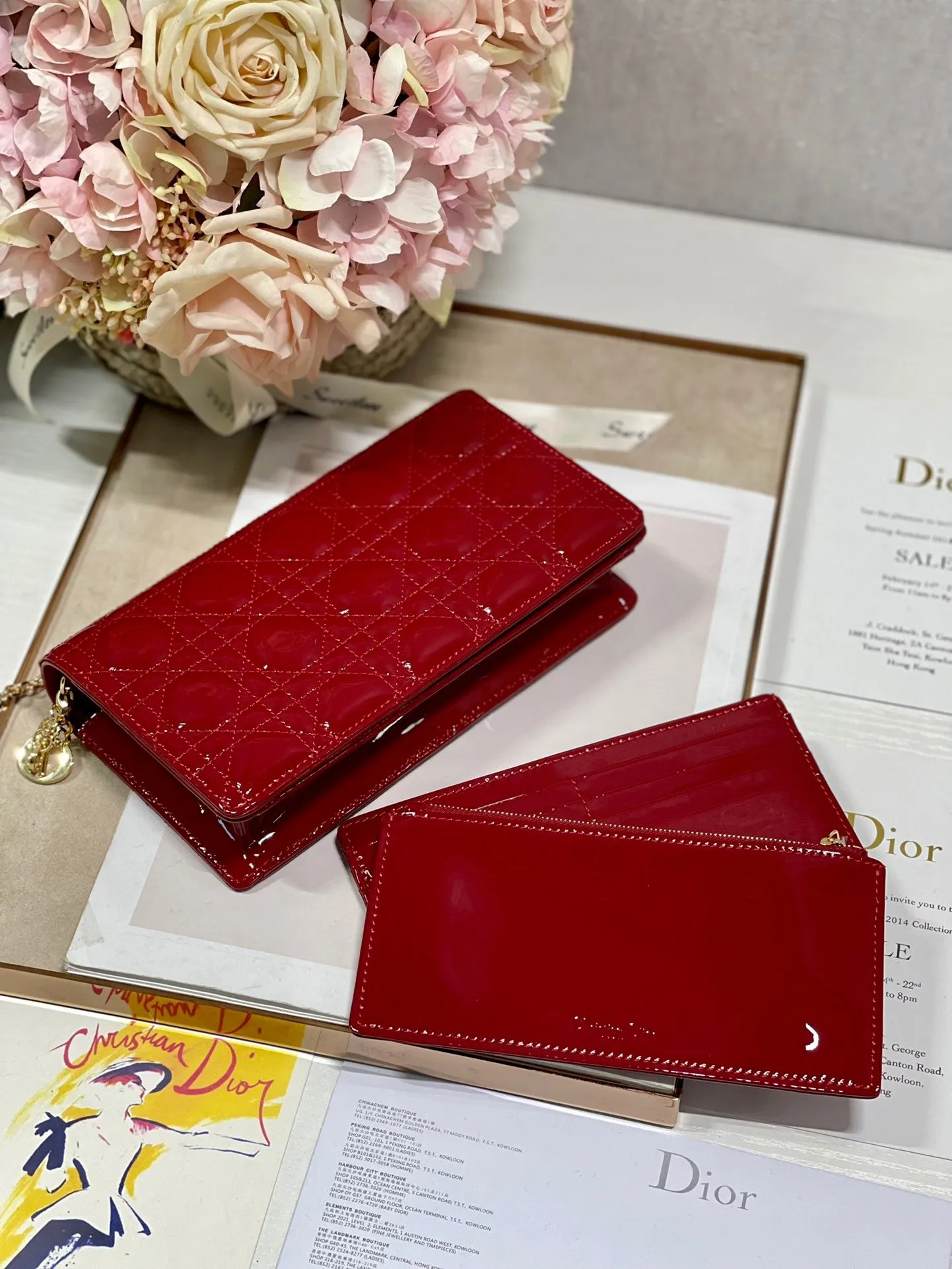 DI Lady Pouch Red, For Women, Women’s Handbags 8.5in/21.5cm CD S0204OVRB_M323