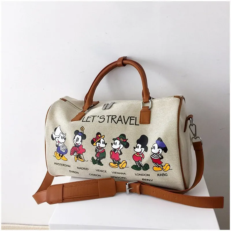 Disney Mickey Mouse New Canvas Travel Bag Portable Storage Bag