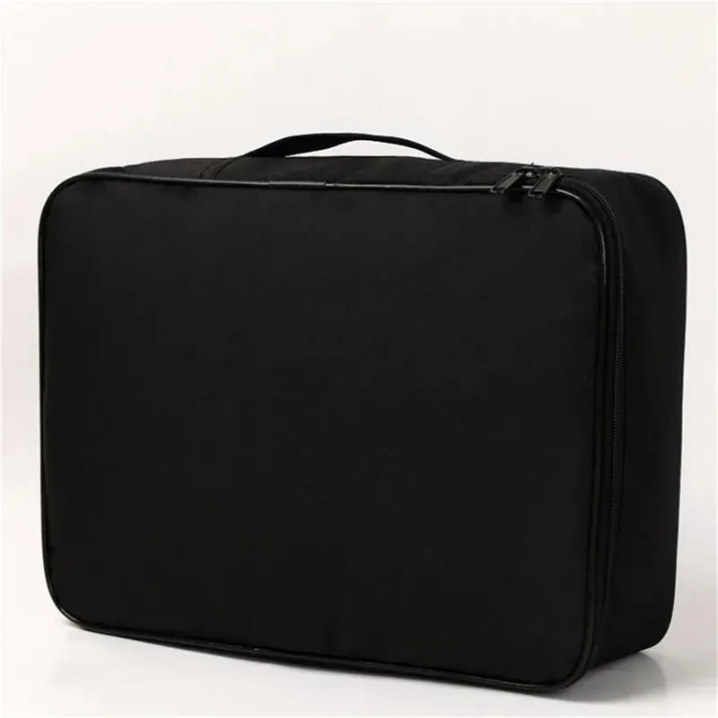 Document Organizer Briefcase 3Layer Folder Holder Travel Trolley Storage Id Bag Cover Purse Passport Home Safe File Storage Case