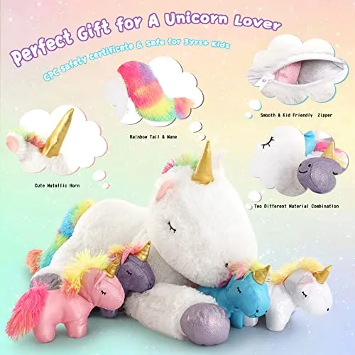 Doldoa Unicorn Stuffed Animal for Girls Cute Plush Unicorn Toy for Kid 22