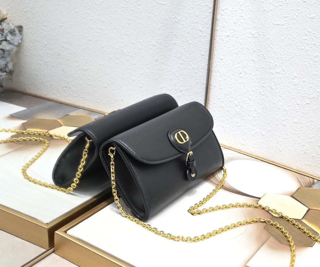 DR287 Dior Bobby East-West Pouch with Chain / 8.5 x 4.5 x 1.5 inches