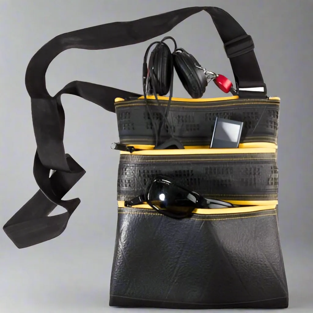 Eco-Friendly and Vegan Recycled Rubber Handcrafted Handbag