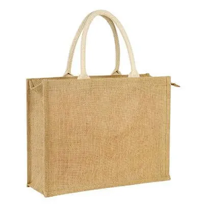 Eco Friendly Jute Tote Bag with Zip