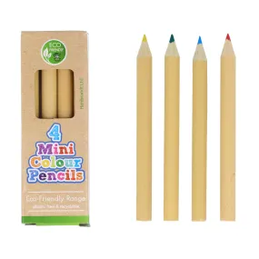 Eco-Friendly Mini Colouring Pencils - Pack of 4