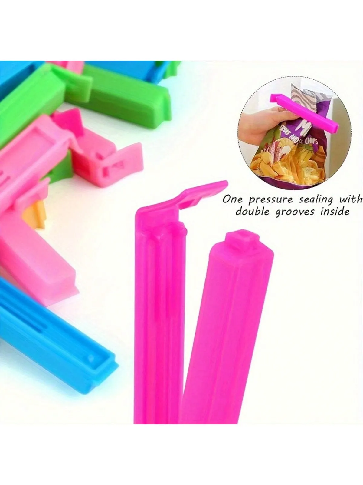 Eco-Friendly Reusable Food Bag Clips - Airtight Sealing for Fresh Storage!