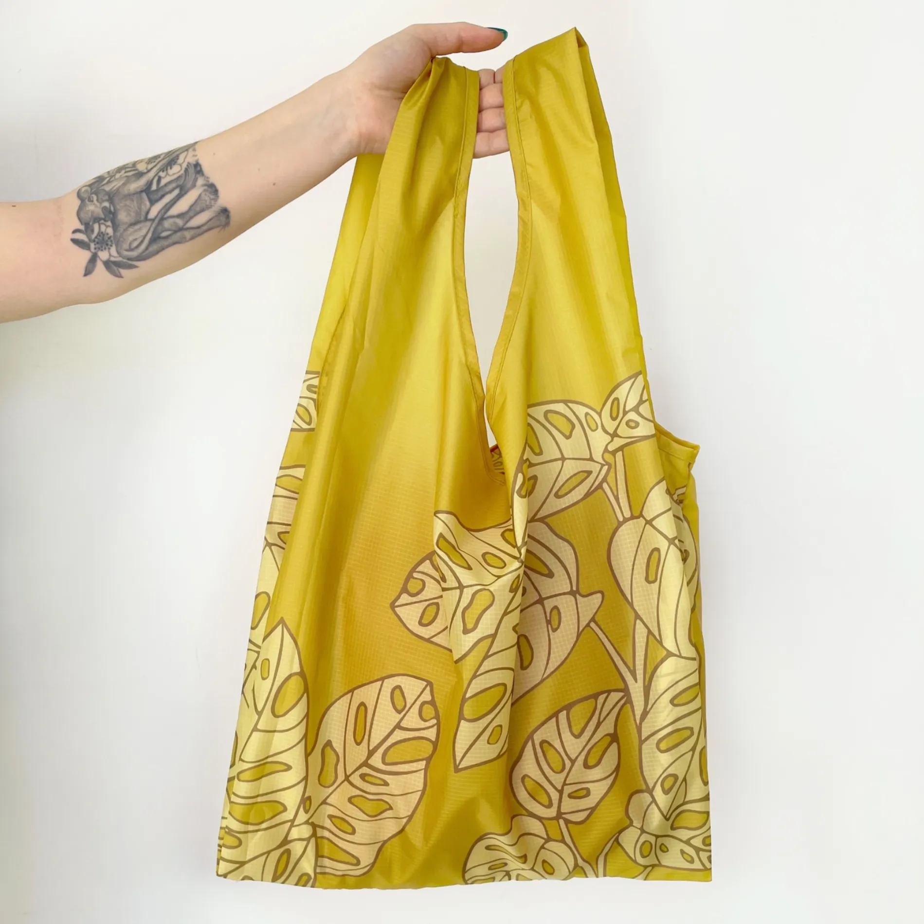 Eco Friendly Reusable Tote - Swiss Cheese Plant