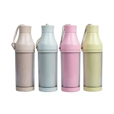 Eco Friendly Wheat Straw Double Wall Bottle