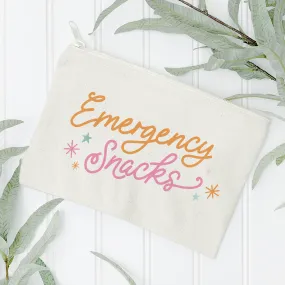 Emergency Snacks Canvas Zipper Pouch