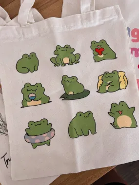 frog tote bag