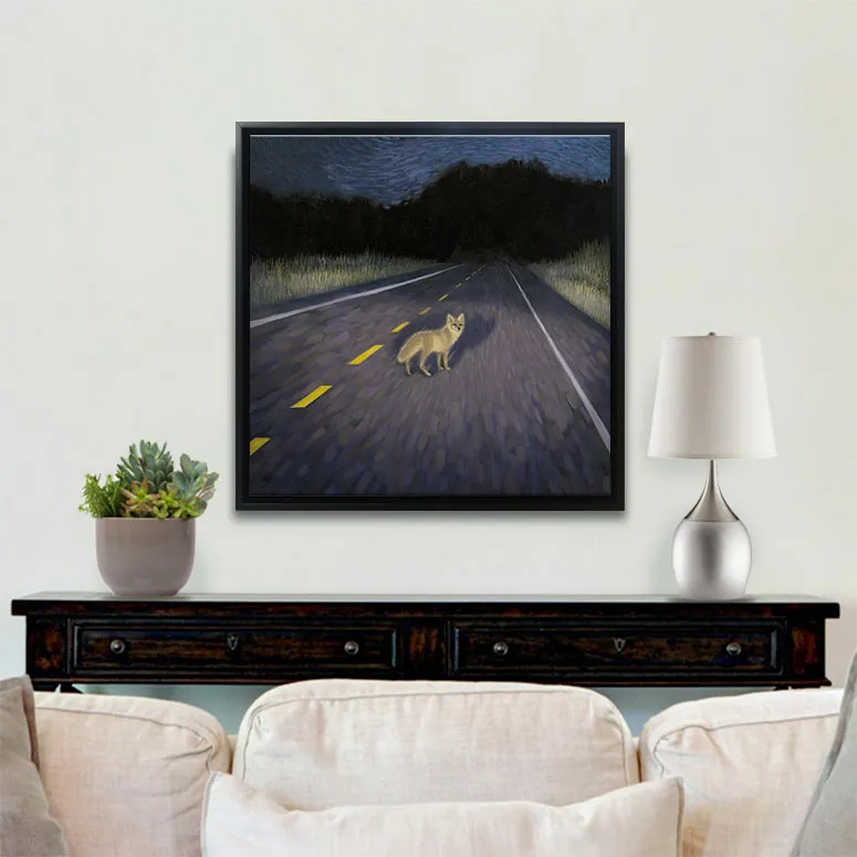 Ghost In The Road Gallery Canvas Print