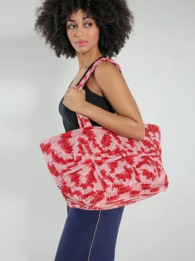 Glasto Crochet Tote in Pink