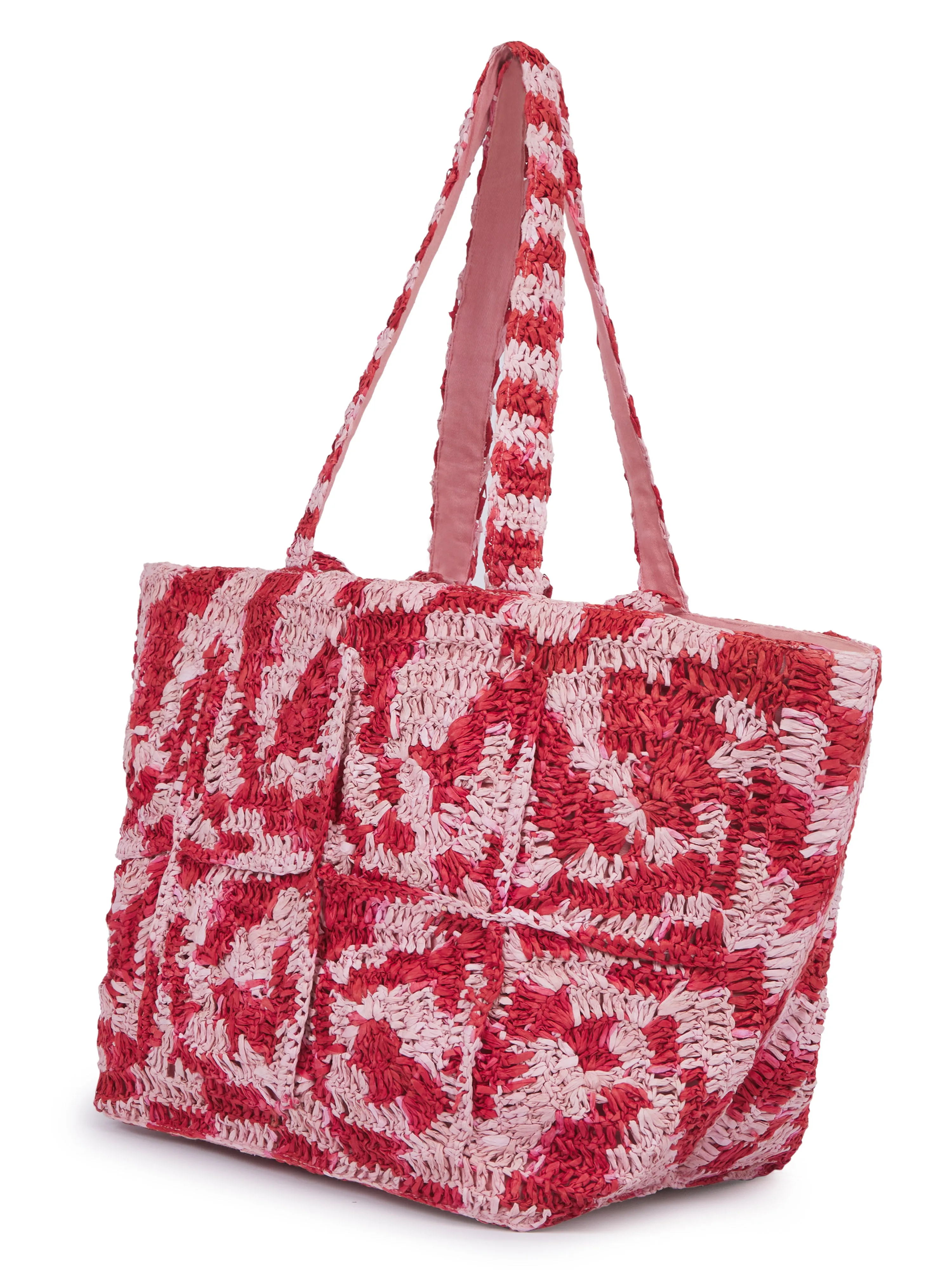 Glasto Crochet Tote in Pink