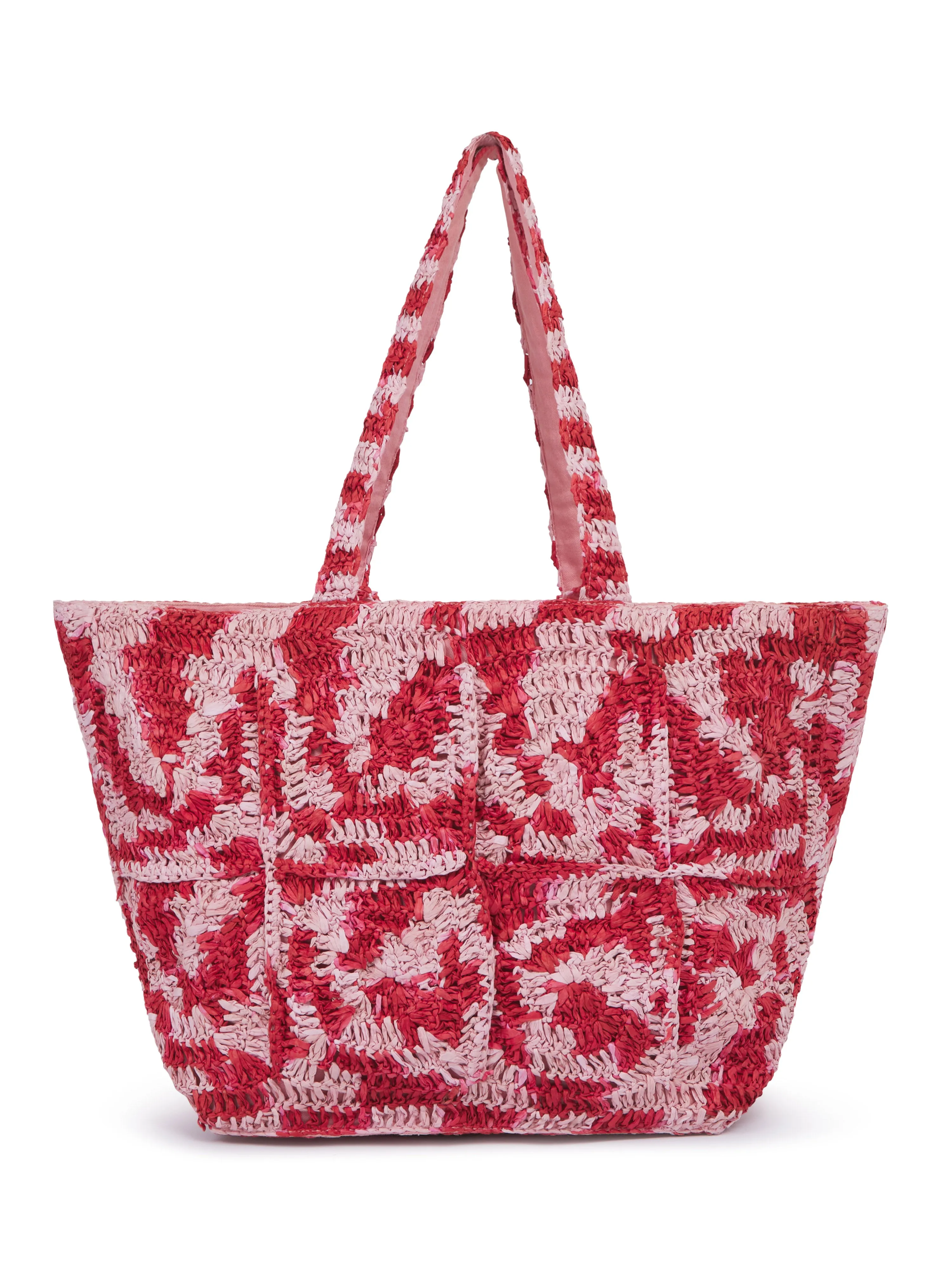 Glasto Crochet Tote in Pink