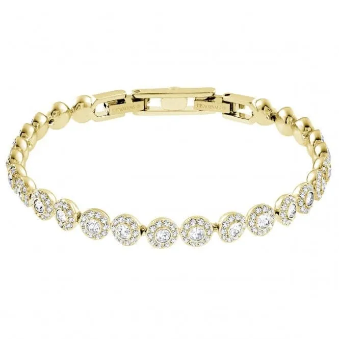 Gold-tone Una Angelic Round Cut Tennis Bracelet 5505469