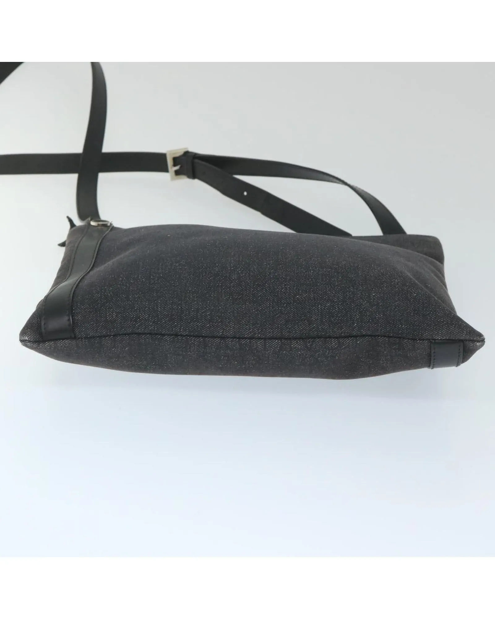 Gray Canvas Shoulder Bag