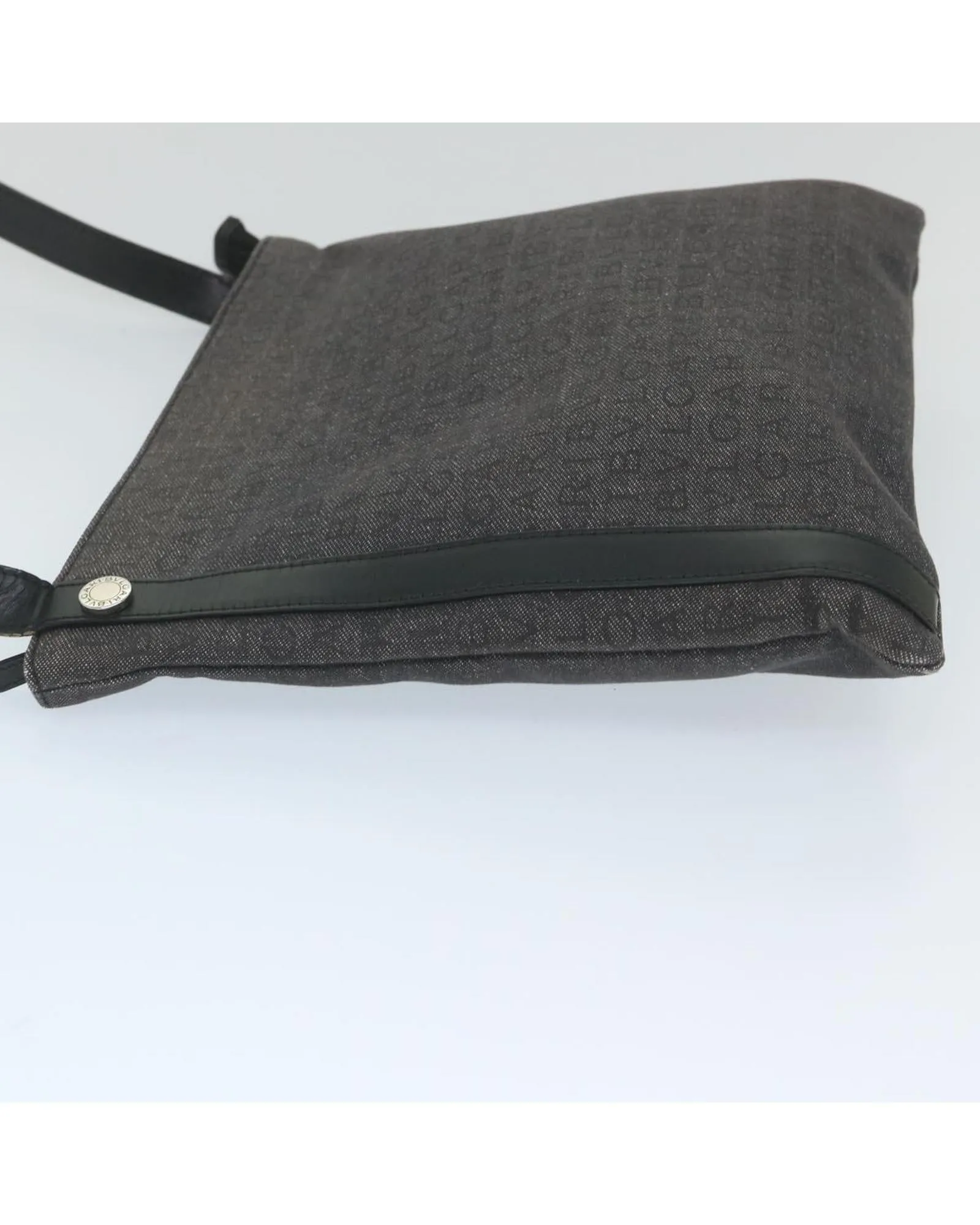 Gray Canvas Shoulder Bag