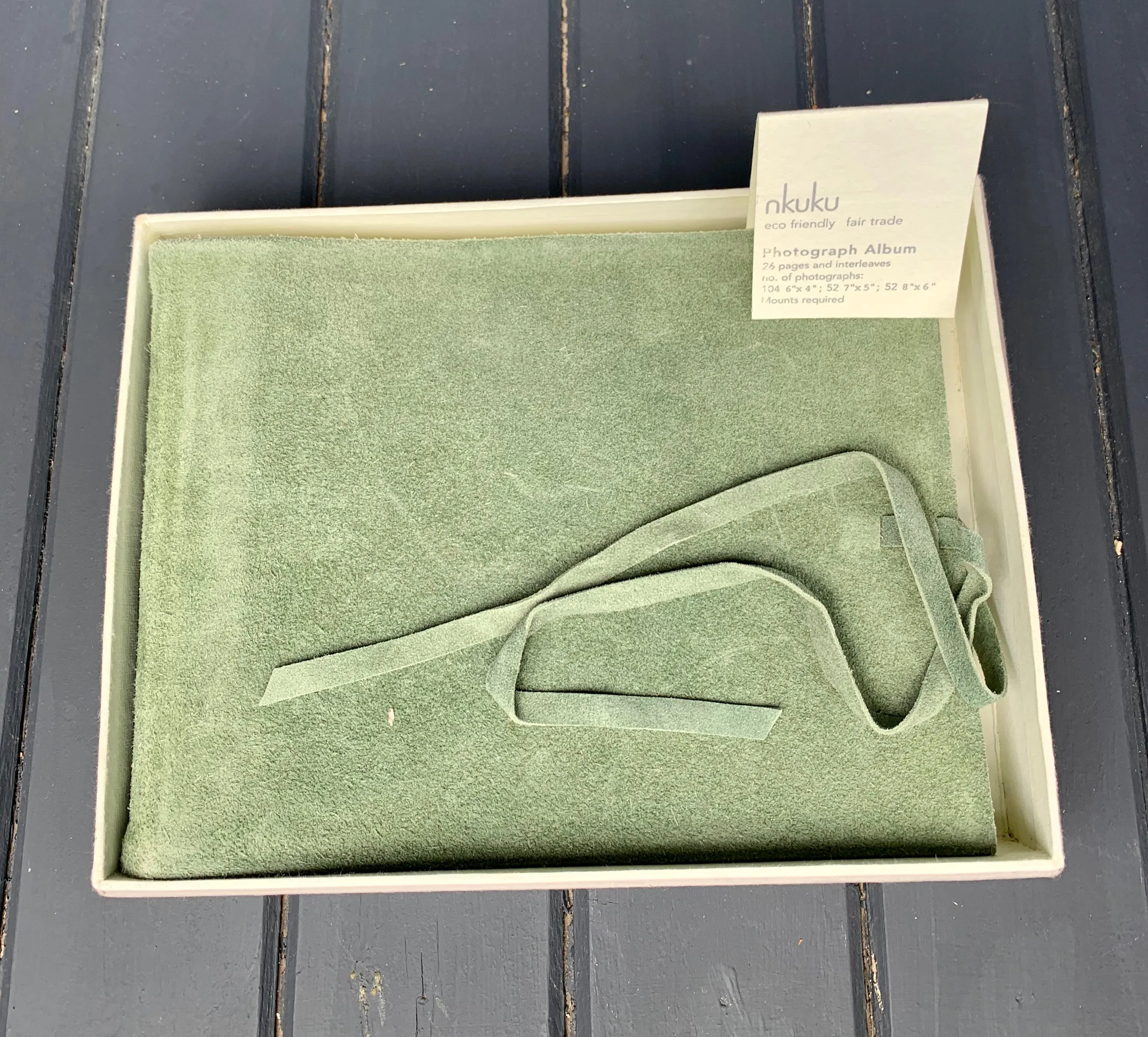 Green Suede Album Medium - by eco Friendly Nkuku