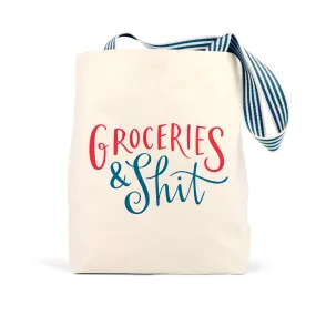 Groceries & Shit Tote Bag (Cream)