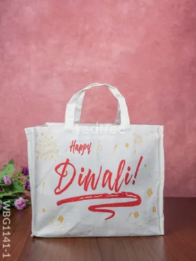 Happy Diwali Printed Cotton Bag - WBG1141-1