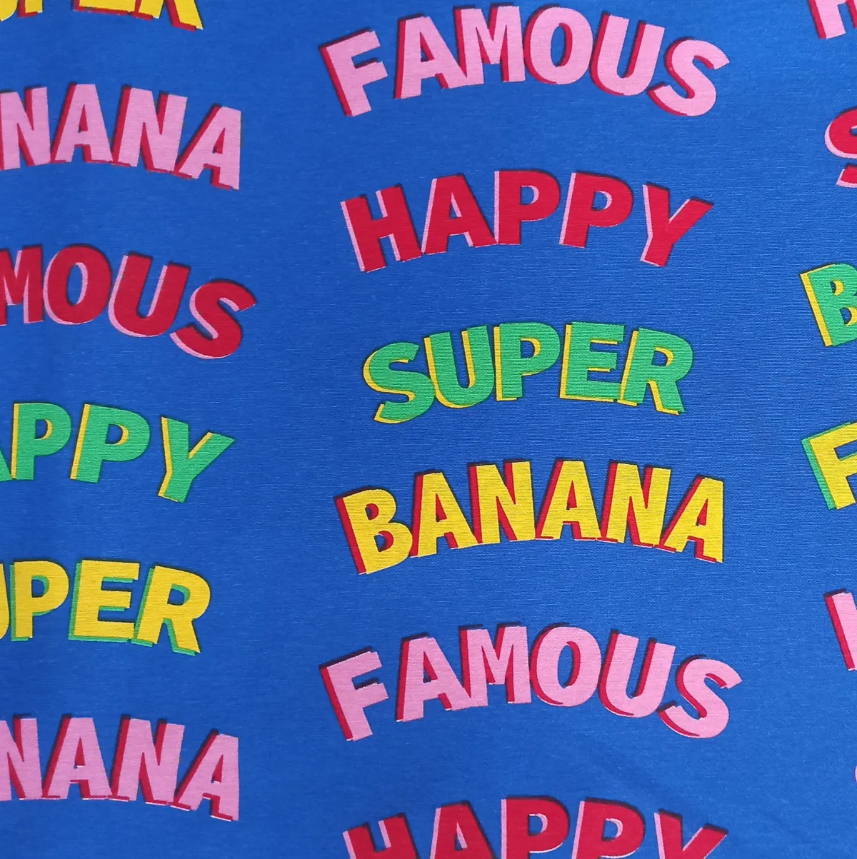 ‘Happy’ Printed Canvas Fabric