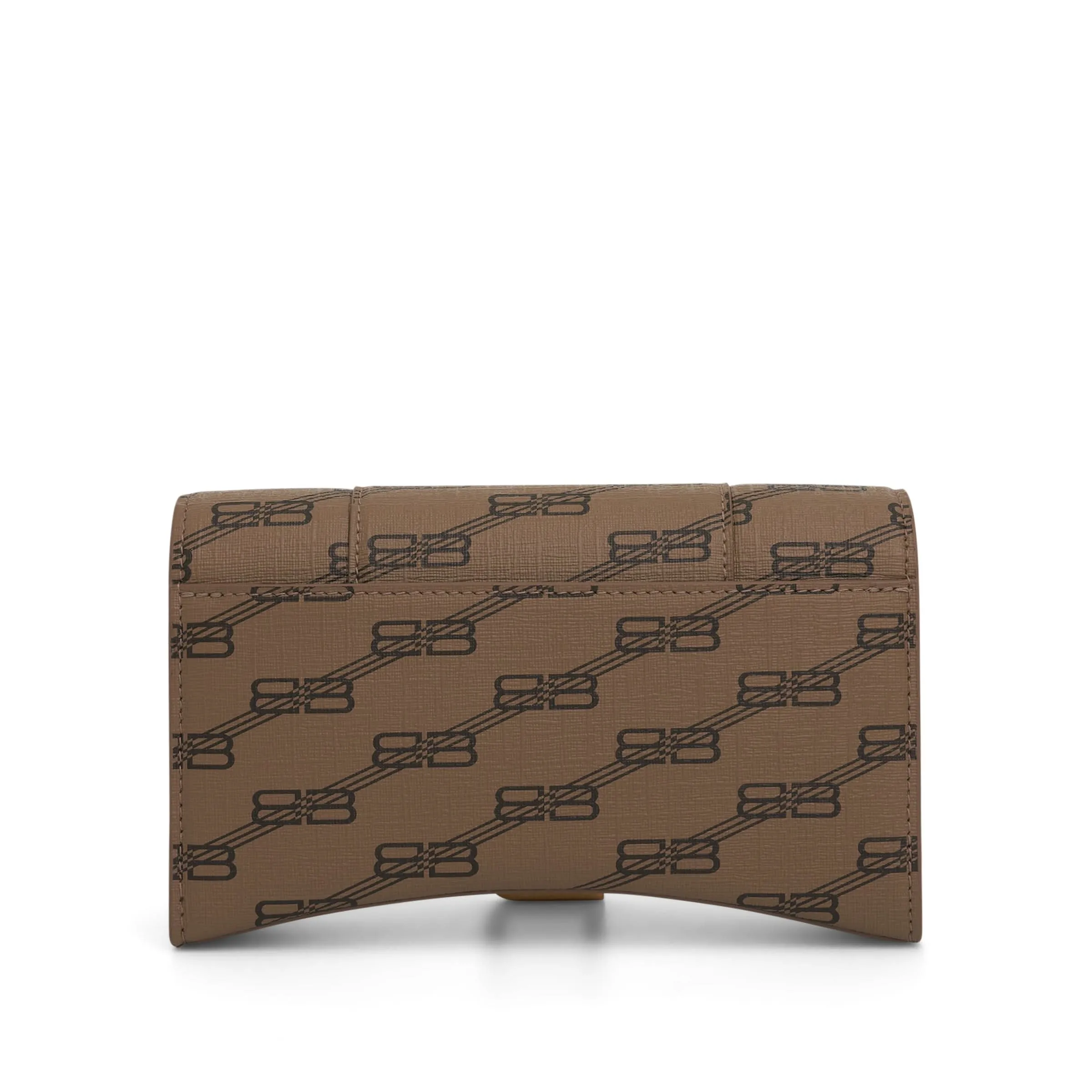 Hourglass Wallet On Chain in Beige/Brown