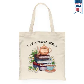 I Am A Simple Woman Tea Tote Bag TBW2033