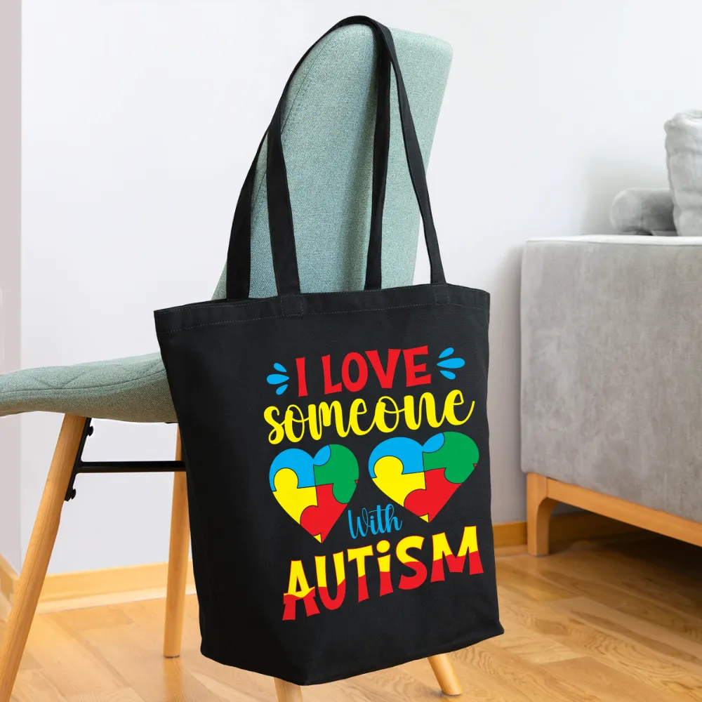 I Love Someone With Autism Eco-Friendly Cotton Tote