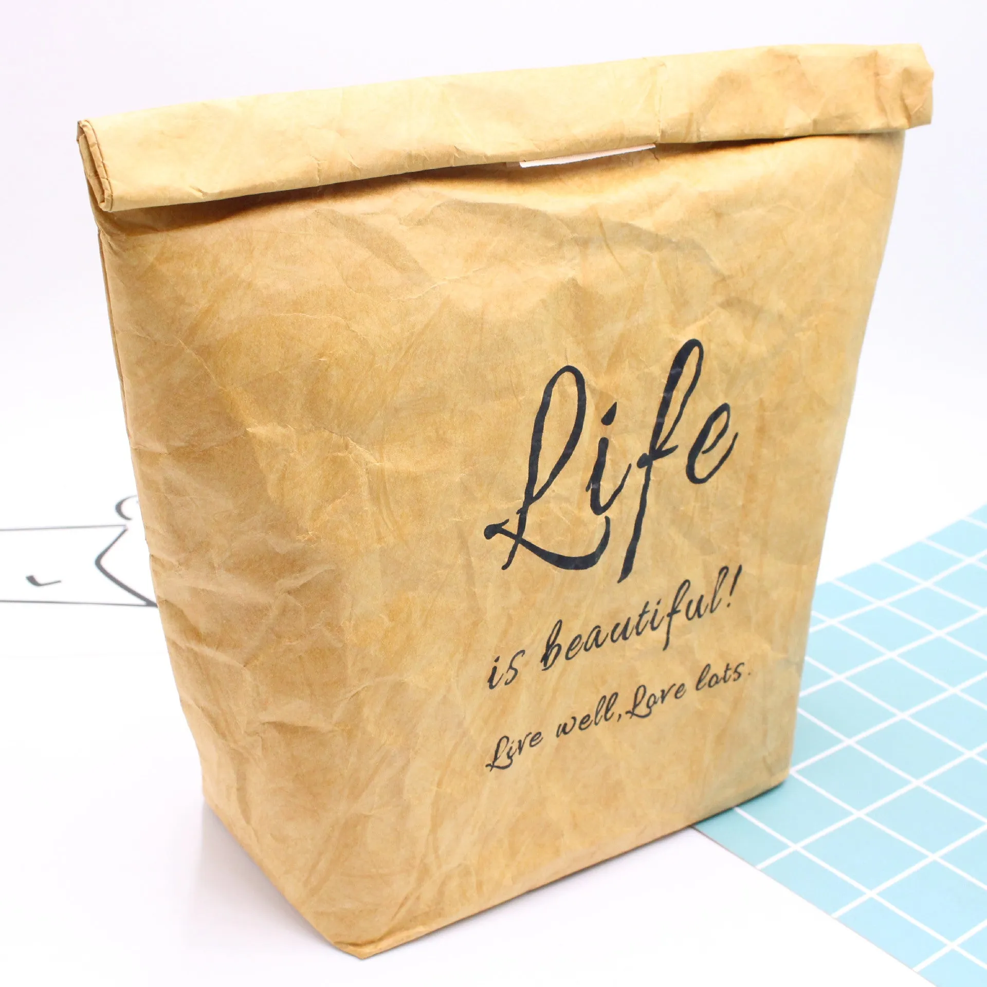 Ice Pack Kraft Paper Lunch Bag Environmentally Friendly And Degradable Tyvek Aluminum Film Lunch Box Bag Thermal Bag