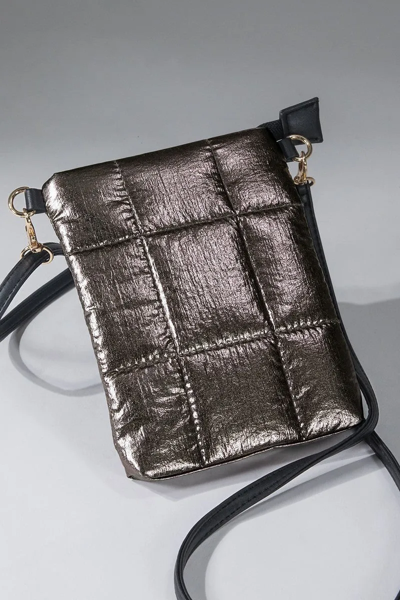 Insulated metallic bubble Crossbody Bag