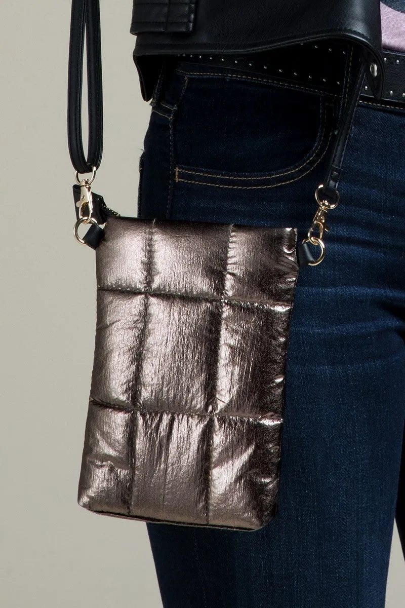 Insulated metallic bubble Crossbody Bag