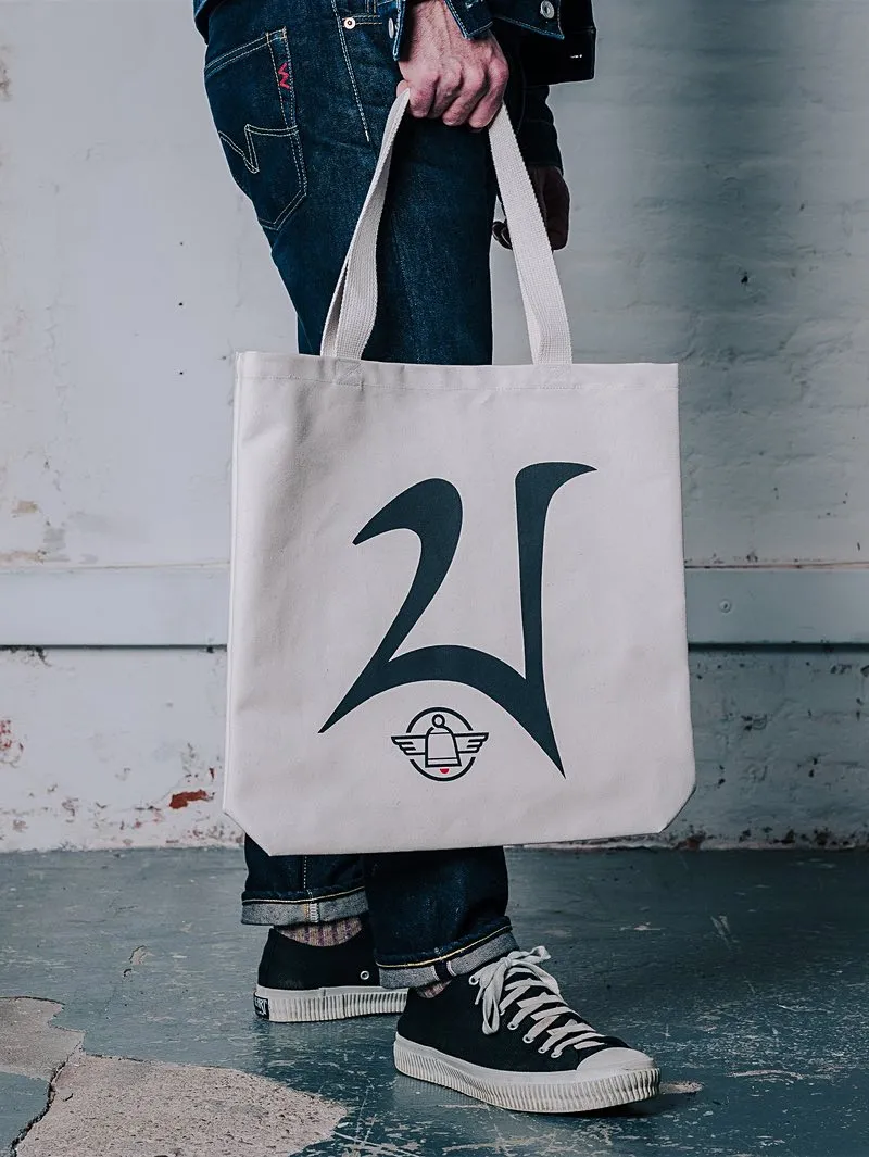 Iron Heart Denim Printed Canvas Tote Bag-21 Print