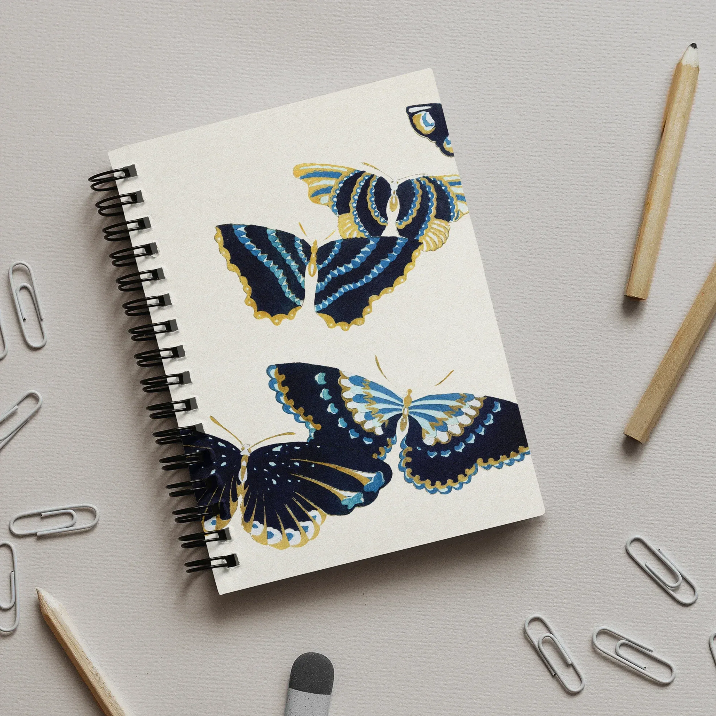 Japanese Blue Butterflies, Too - Kamisaka Sekka Notebook