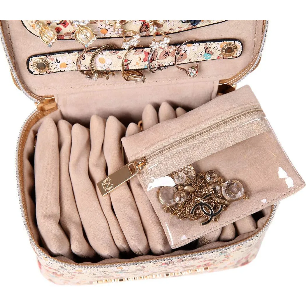 Jewelry Organizer Case Blossom Tan