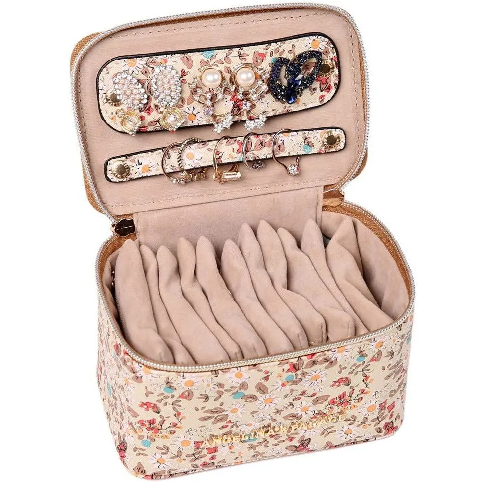 Jewelry Organizer Case Blossom Tan