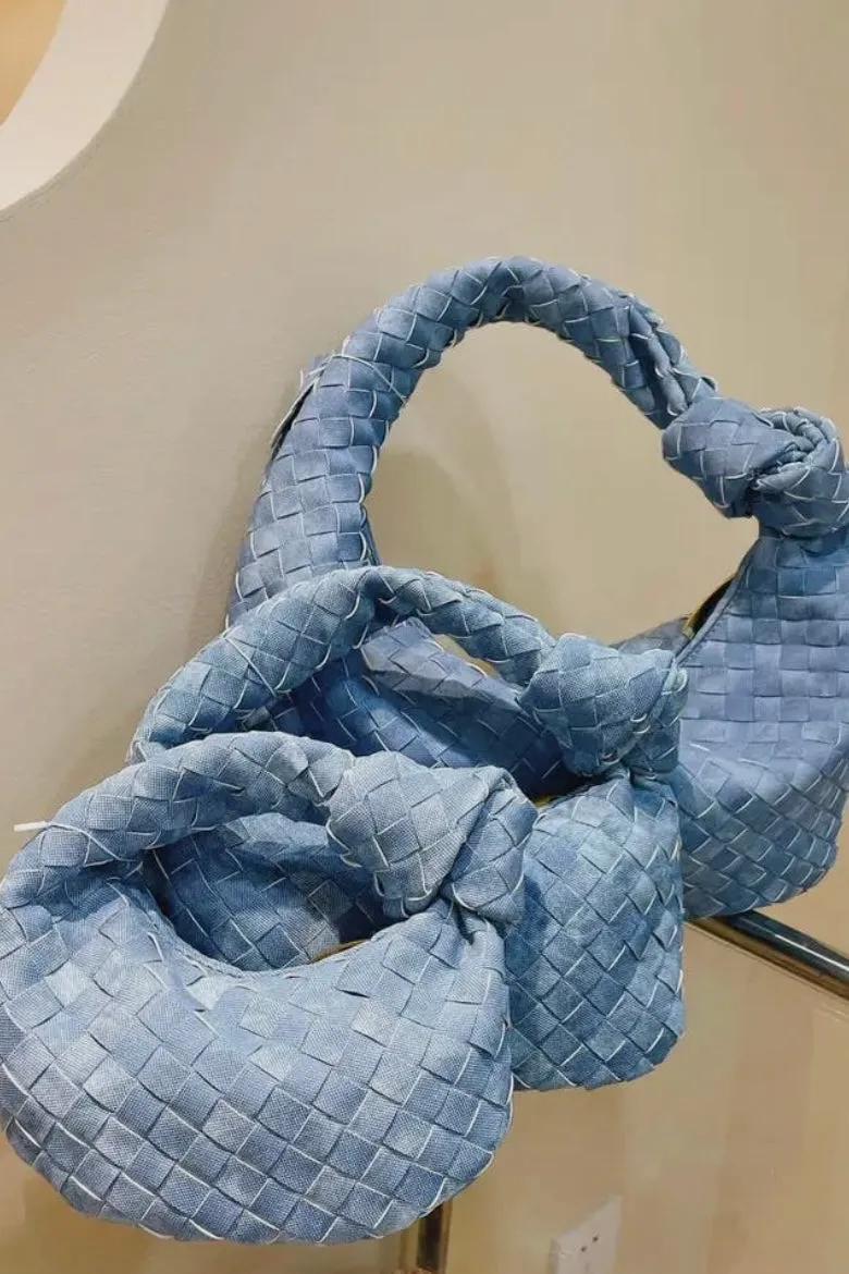 JODIE MEDIUM DENIM KNOT BAG