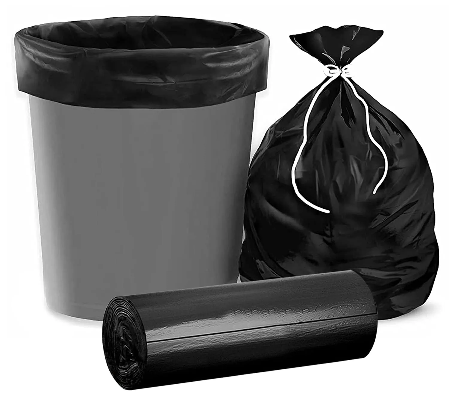 Kuber Industries (Medium) Eco - Friendly Dustbin Bags - (120 Pcs) Leakproof | Odour Free | Strong Garbage Bags - For Trash And Waste - Dustbin Covers For Kitchen And Home | 21 x 19 Inches (Black)