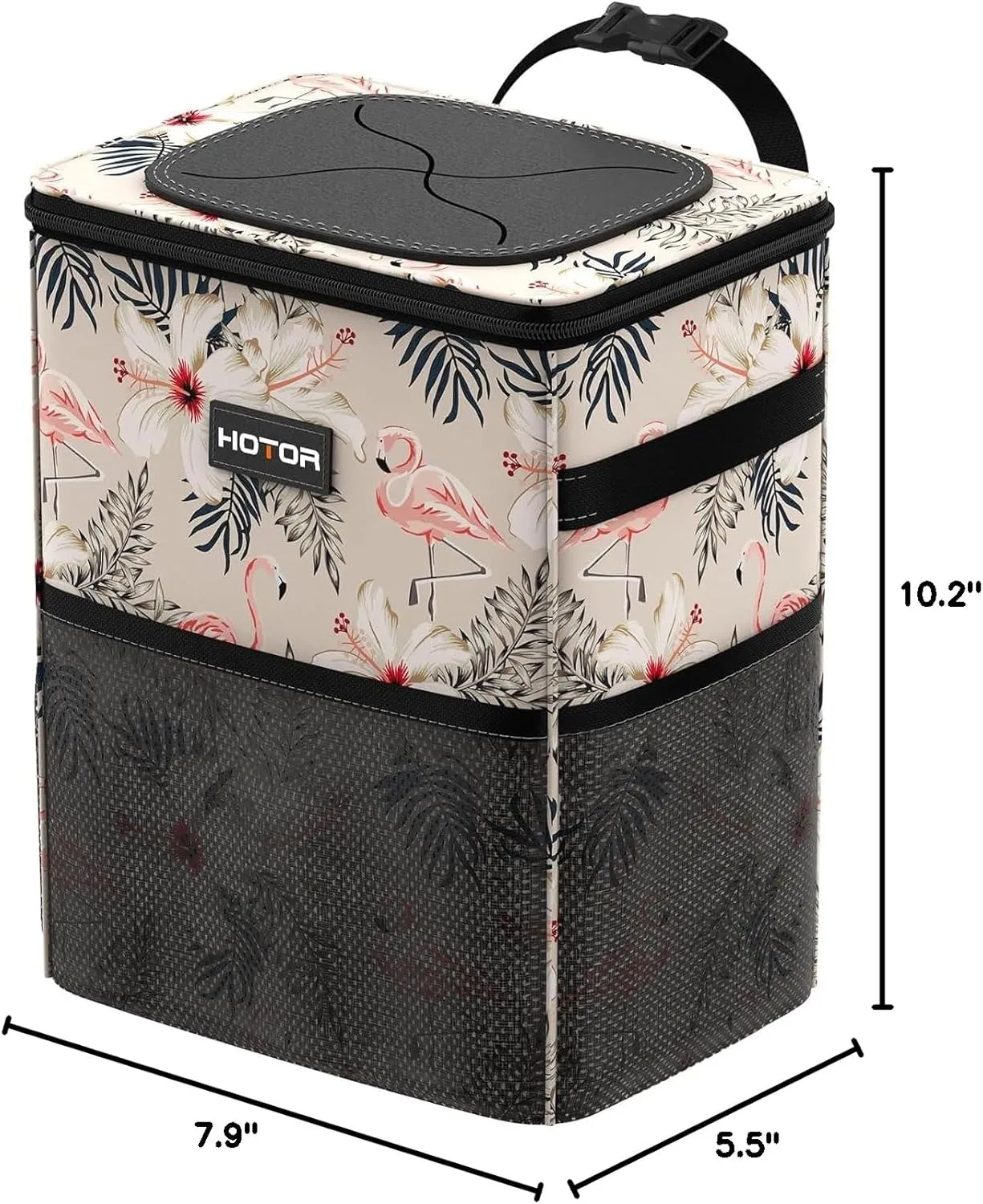 Leak-Proof Car Trash Bag with Lid & Storage Pockets - Waterproof Organizer