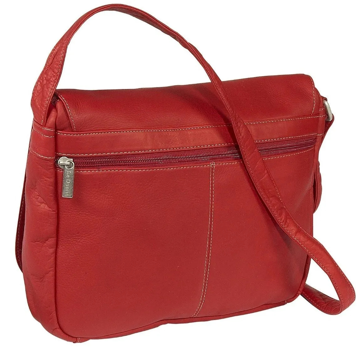 Leather Full Flap Over Shoulder Bag