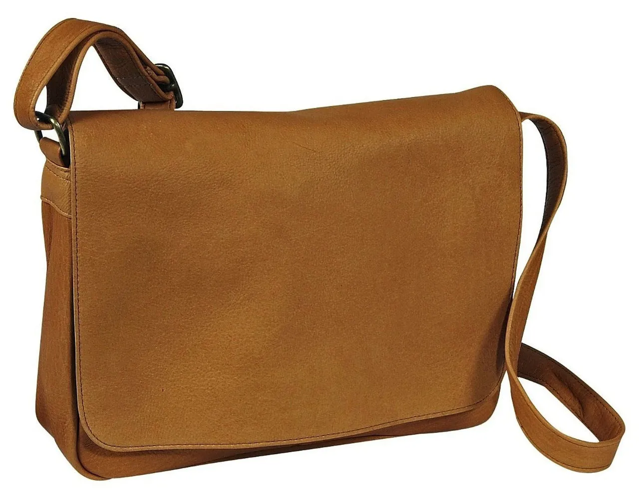 Leather Full Flap Over Shoulder Bag